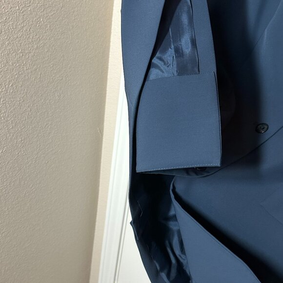 Vintage 90's 2 piece Blue Pant Suit Set Plus Size 14 NWT - Picture 5 of 11